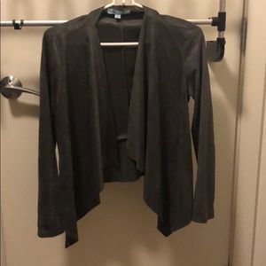 Grey lightweight suede jacket